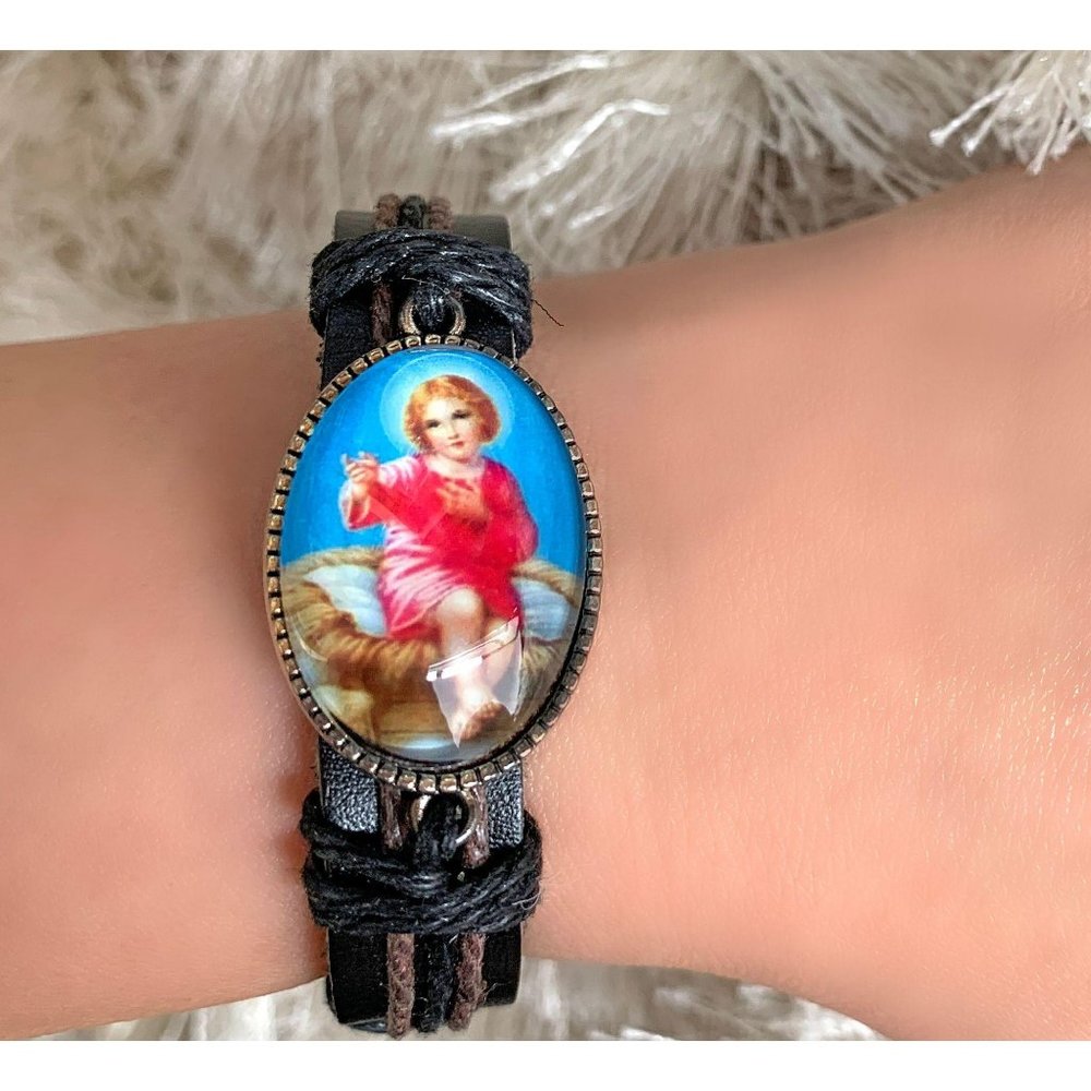 Baby Jesus‎ Adjustable Leather Bracelet Spiritual